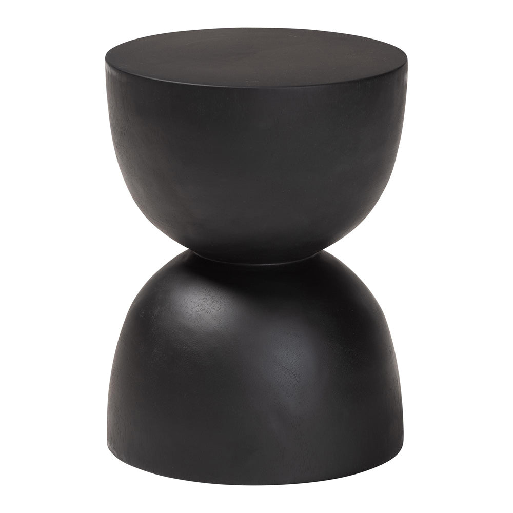 bali & pari  - Nomiki End Table in Black - Suar S/T 003-Black-Side Table view 1