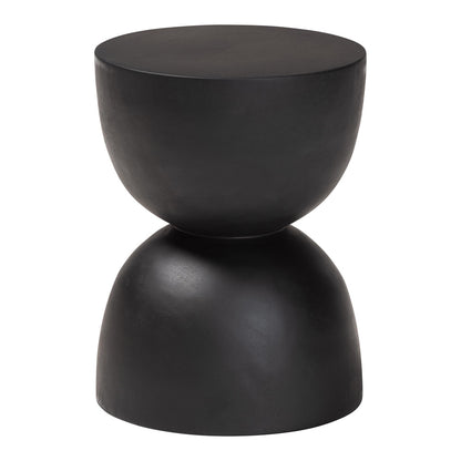 bali & pari  - Nomiki End Table in Black - Suar S/T 003-Black-Side Table view 1