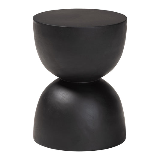 bali & pari  - Nomiki End Table in Black - Suar S/T 003-Black-Side Table view 1