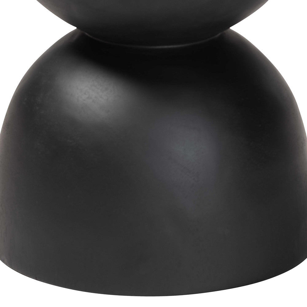 bali & pari  - Nomiki End Table in Black - Suar S/T 003-Black-Side Table view 2