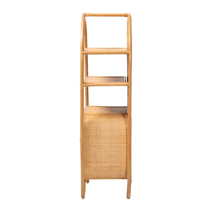 bali & pari - Noreen Storage Cabinet in Light Honey - Noreen-Light Honey Rattan-Shelf view 4