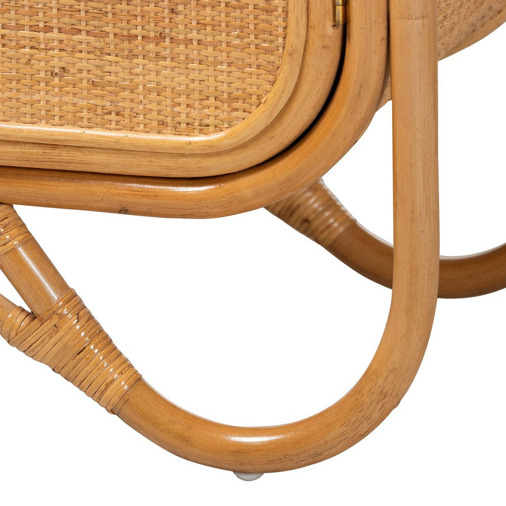 bali & pari - Noreen Storage Cabinet in Light Honey - Noreen-Light Honey Rattan-Shelf view 7