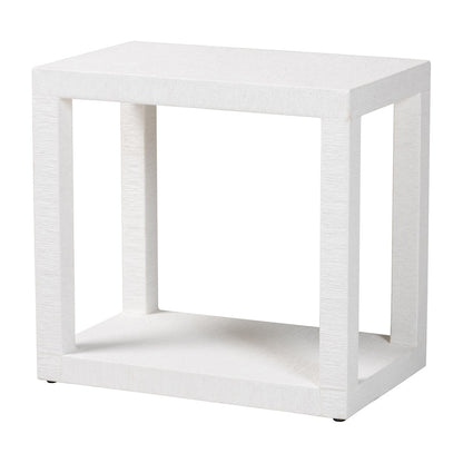 bali & pari - Oaklynn End Table in White - FBS205-S347 White-End Table view 1