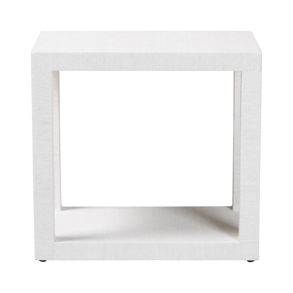 bali & pari - Oaklynn End Table in White - FBS205-S347 White-End Table view 2