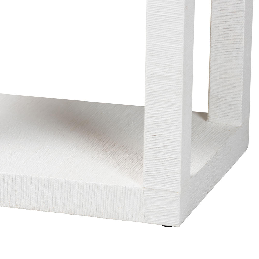 bali & pari - Oaklynn End Table in White - FBS205-S347 White-End Table view 4