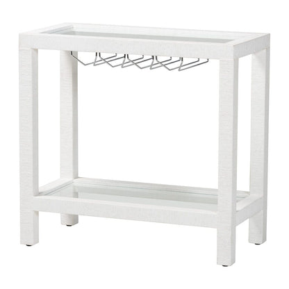 bali & pari - Oaklynn Wine Rack in White - FBS202A-S347 White/6mmRegGlass-Wine Rack view 1