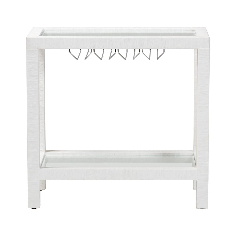 bali & pari - Oaklynn Wine Rack in White - FBS202A-S347 White/6mmRegGlass-Wine Rack view 2