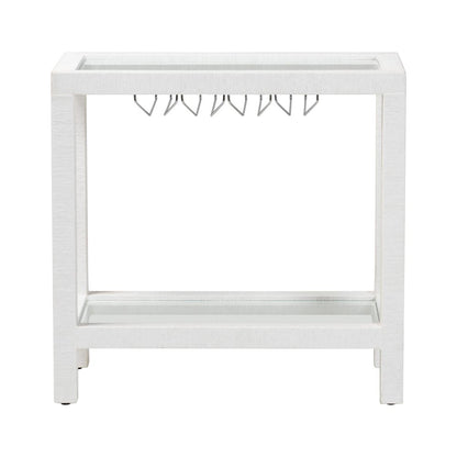 bali & pari - Oaklynn Wine Rack in White - FBS202A-S347 White/6mmRegGlass-Wine Rack view 2