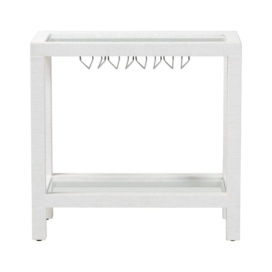 bali & pari - Oaklynn Wine Rack in White - FBS202A-S347 White/6mmRegGlass-Wine Rack view 2