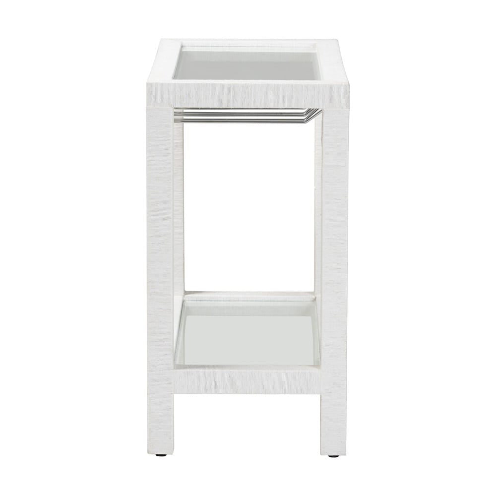 bali & pari - Oaklynn Wine Rack in White - FBS202A-S347 White/6mmRegGlass-Wine Rack view 3