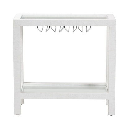 bali & pari - Oaklynn Wine Rack in White - FBS202A-S347 White/6mmRegGlass-Wine Rack view 4