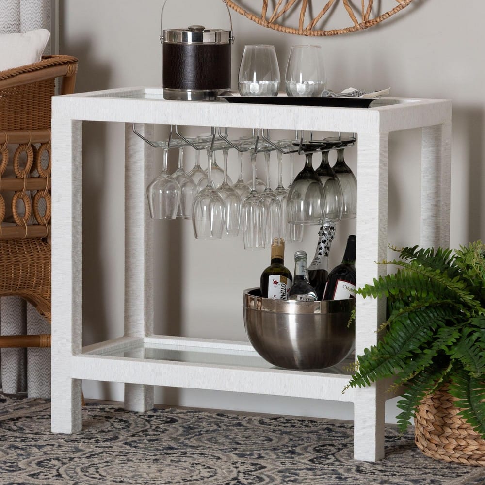 bali & pari - Oaklynn Wine Rack in White - FBS202A-S347 White/6mmRegGlass-Wine Rack view 8