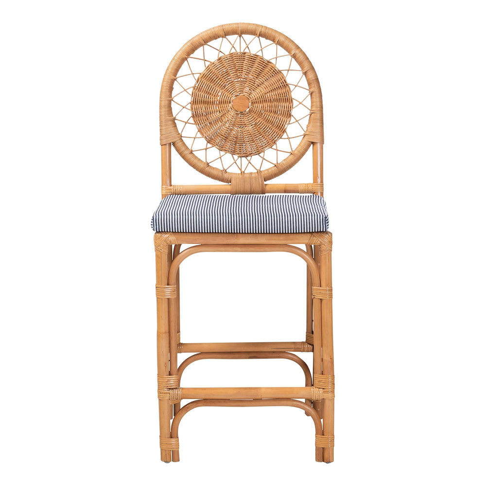 bali & pari - OberonCounter Stool in Light Honey - Oberon-Rattan/Light Honey-Cushion-CS view 2