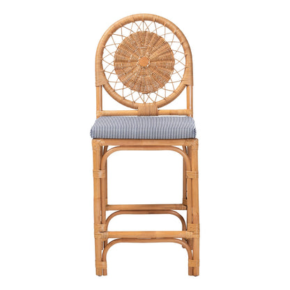 bali & pari - OberonCounter Stool in Light Honey - Oberon-Rattan/Light Honey-Cushion-CS view 2