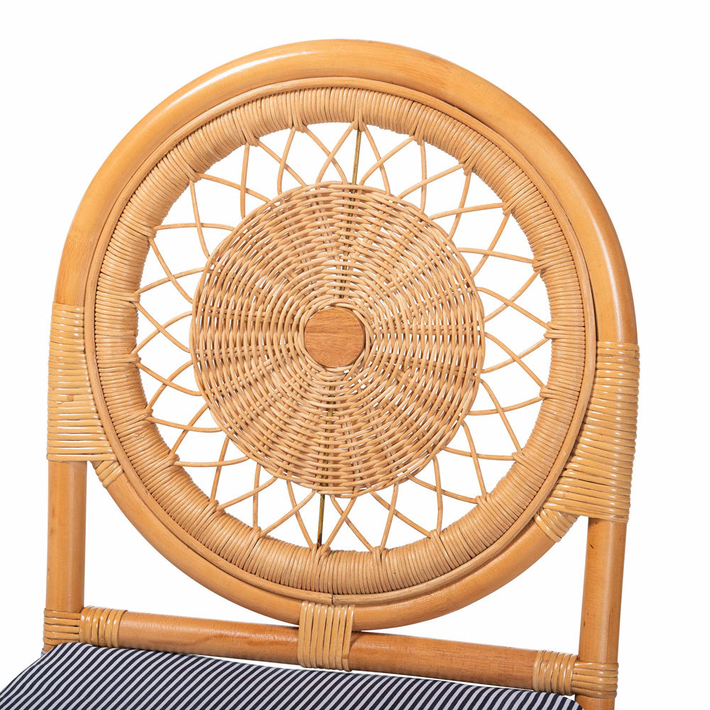 bali & pari - OberonDining Chair in Light Honey - Oberon-Rattan/Light Honey-Cushion-DC view 5