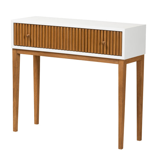 bali & pari - Odile Console Table in Natural Brown/White - OND6-Console view 1