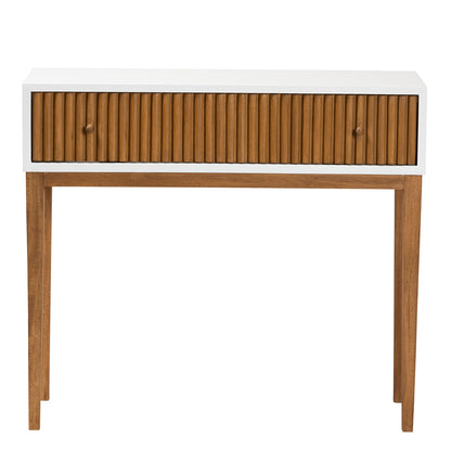 bali & pari - Odile Console Table in Natural Brown/White - OND6-Console view 3