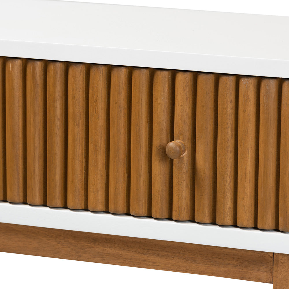 bali & pari - Odile Console Table in Natural Brown/White - OND6-Console view 5