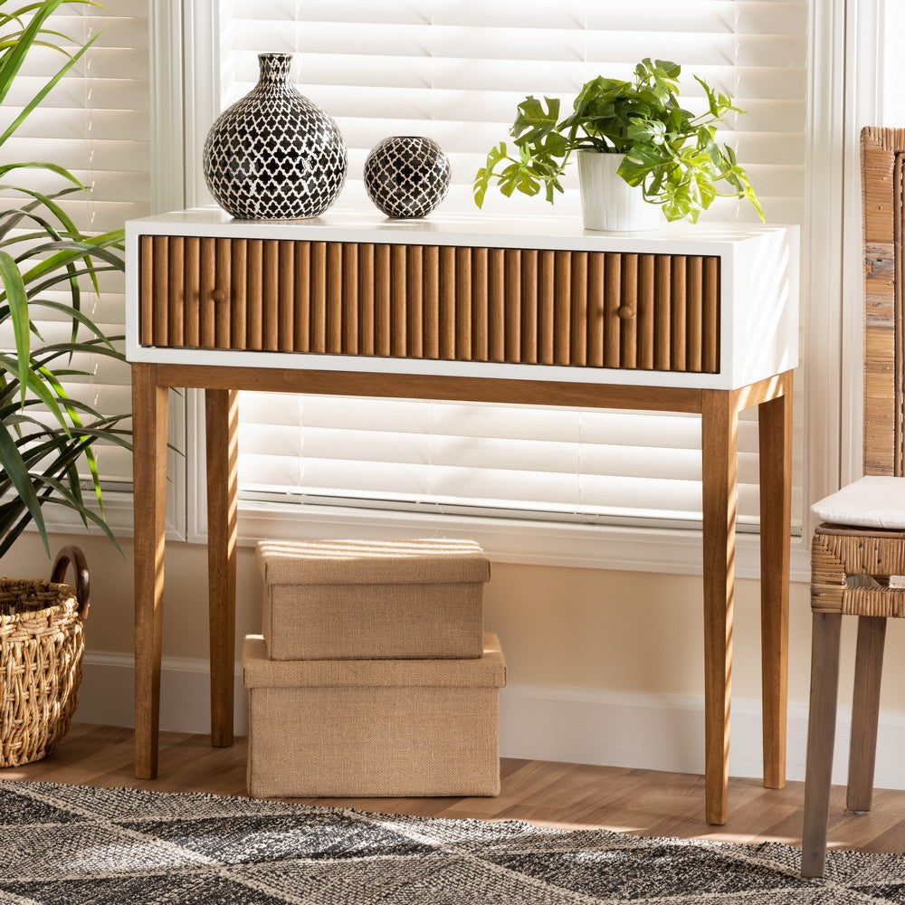 bali & pari - Odile Console Table in Natural Brown/White - OND6-Console view 8
