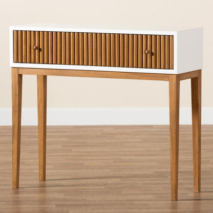 bali & pari - Odile Console Table in Natural Brown/White - OND6-Console view 9