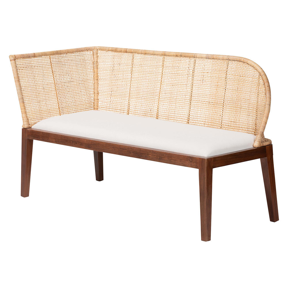 bali & pari - Okinawa Dining Set in Light Honey/Light Brown/White/Natural Brown - Okinawa-Light Honey/Light Brown-3PC Dining Set view 3