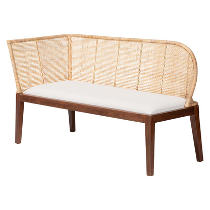 bali & pari - Okinawa Dining Set in Light Honey/Light Brown/White/Natural Brown - Okinawa-Light Honey/Light Brown-3PC Dining Set view 3