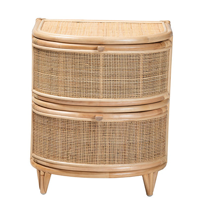 bali & pari - Oleta Nightstand in Natural Brown - WS017-Rattan-NS view 3