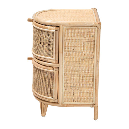 bali & pari - Oleta Nightstand in Natural Brown - WS017-Rattan-NS view 4