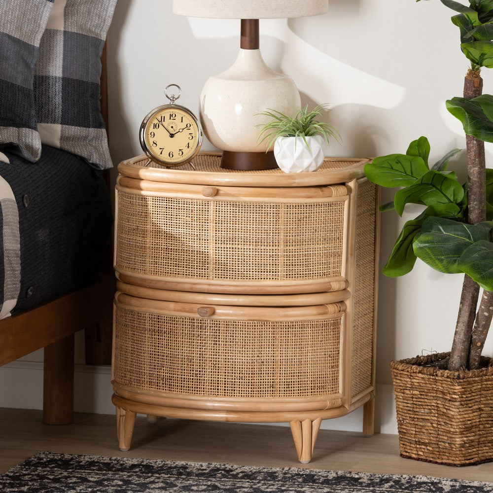 bali & pari - Oleta Nightstand in Natural Brown - WS017-Rattan-NS view 8