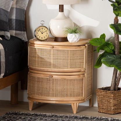 bali & pari - Oleta Nightstand in Natural Brown - WS017-Rattan-NS view 8