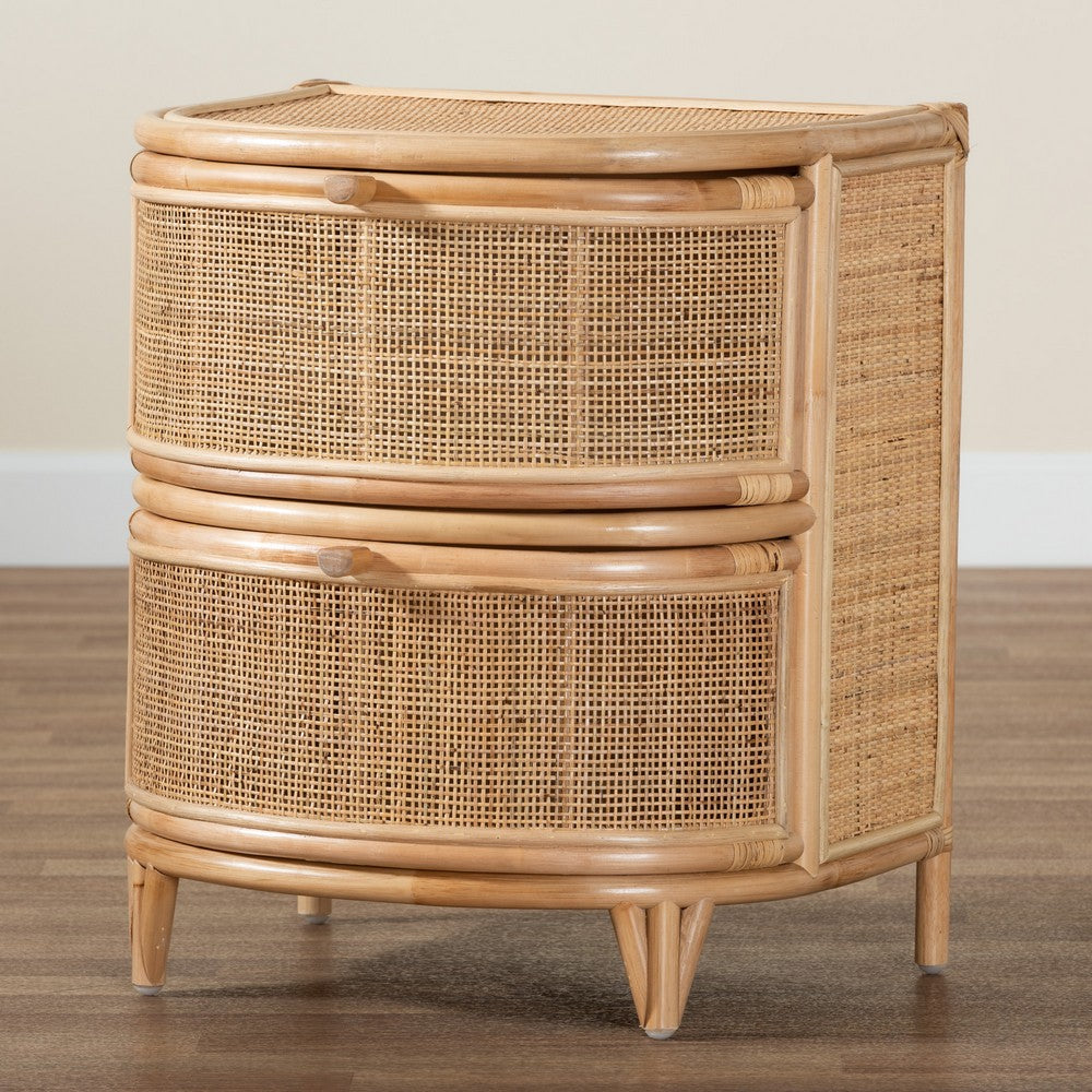bali & pari - Oleta Nightstand in Natural Brown - WS017-Rattan-NS view 9