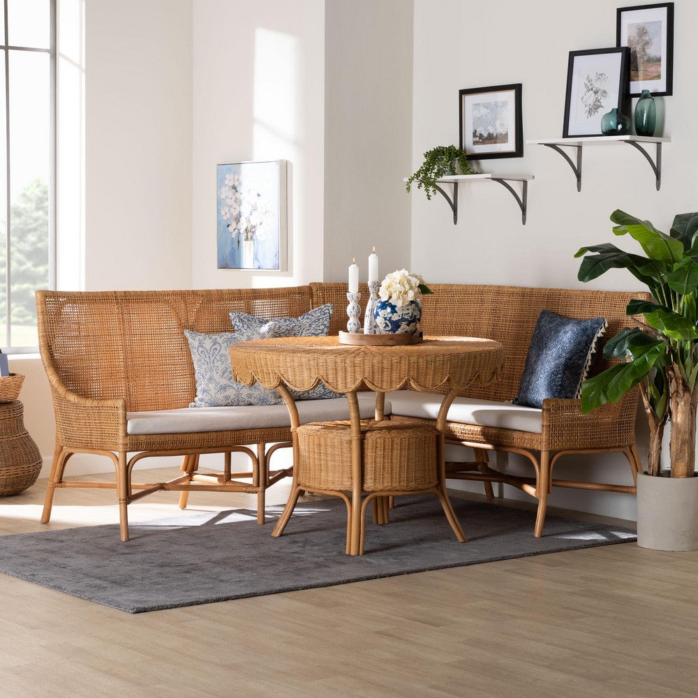 bali & pari - Olivera Dining Set in Light Honey - Baako/Palm Short-3PC Dining Set view 9