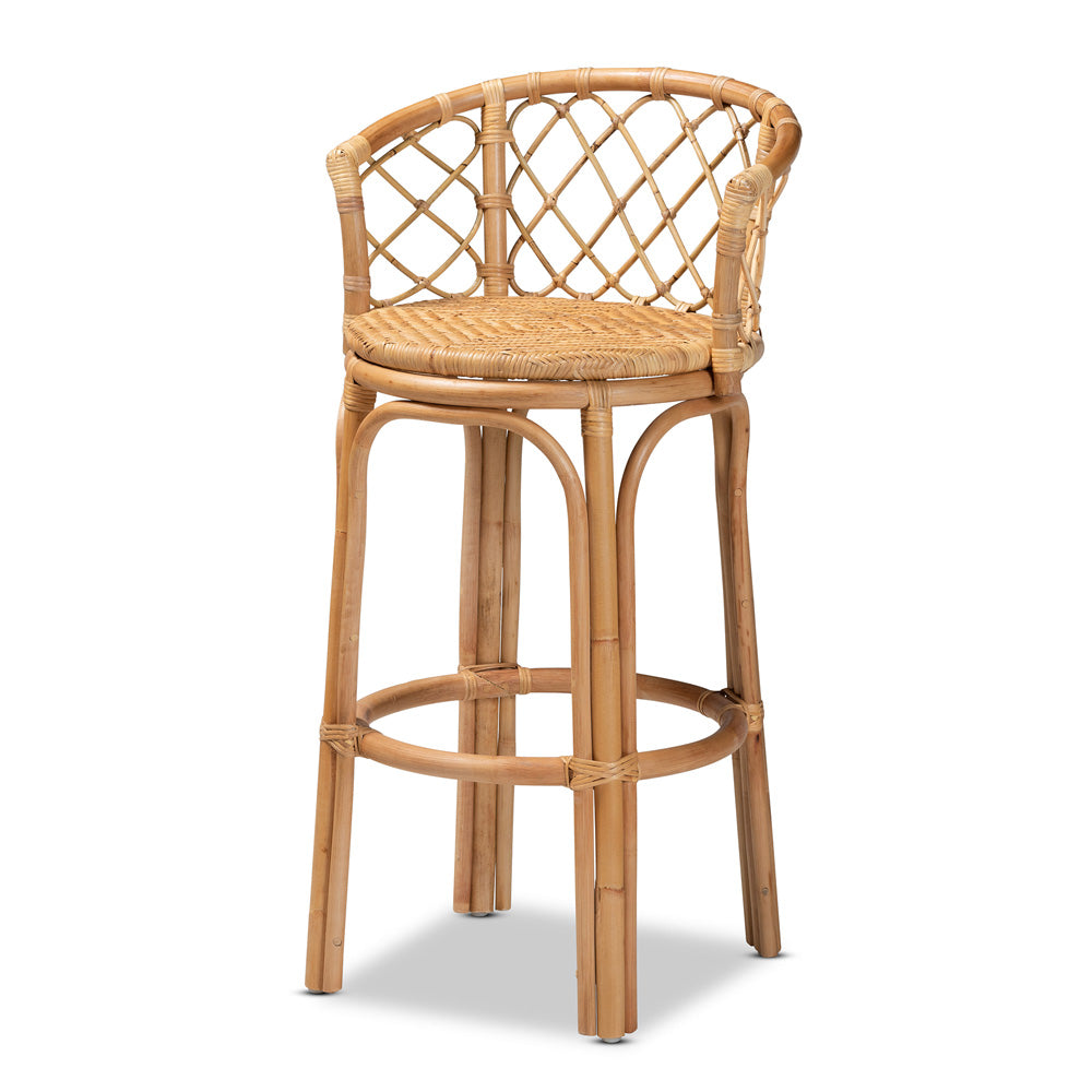 bali & pari - Orchard Bar Stool in Natural Brown - Orchard-Rattan-BS view 1