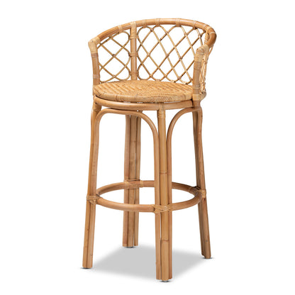 bali & pari - Orchard Bar Stool in Natural Brown - Orchard-Rattan-BS view 1
