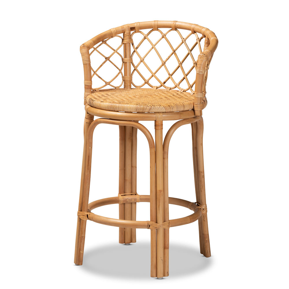 bali & pari - Orchard Counter Stool in Natural Brown - Orchard-Rattan-CS view 1