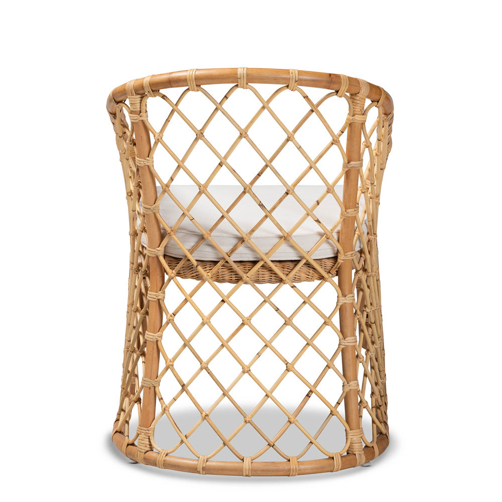 bali & pari - Orchard Dining Chair in White/Natural Brown - Orchard-Rattan-DC view 4