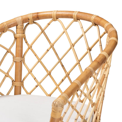 bali & pari - Orchard Dining Chair in White/Natural Brown - Orchard-Rattan-DC view 5