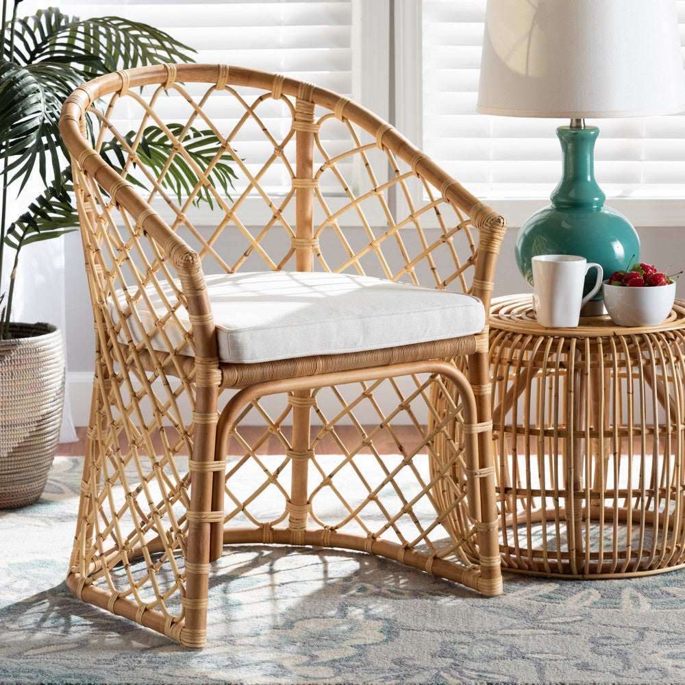 bali & pari - Orchard Dining Chair in White/Natural Brown - Orchard-Rattan-DC view 8