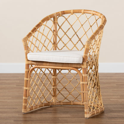 bali & pari - Orchard Dining Chair in White/Natural Brown - Orchard-Rattan-DC view 9