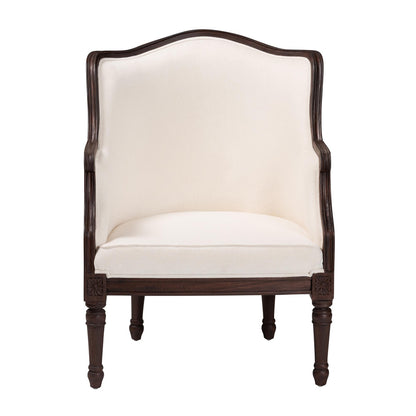 bali & pari - Ornella Chair in Beige/Dark Brown - SEA667-Dark wood-NAT03/White-F00 view 2