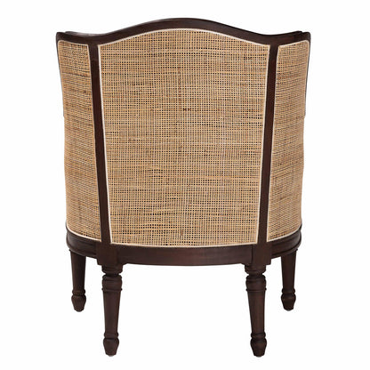 bali & pari - Ornella Chair in Beige/Dark Brown - SEA667-Dark wood-NAT03/White-F00 view 4