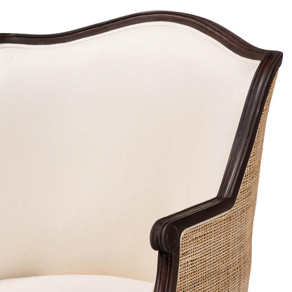 bali & pari - Ornella Chair in Beige/Dark Brown - SEA667-Dark wood-NAT03/White-F00 view 5
