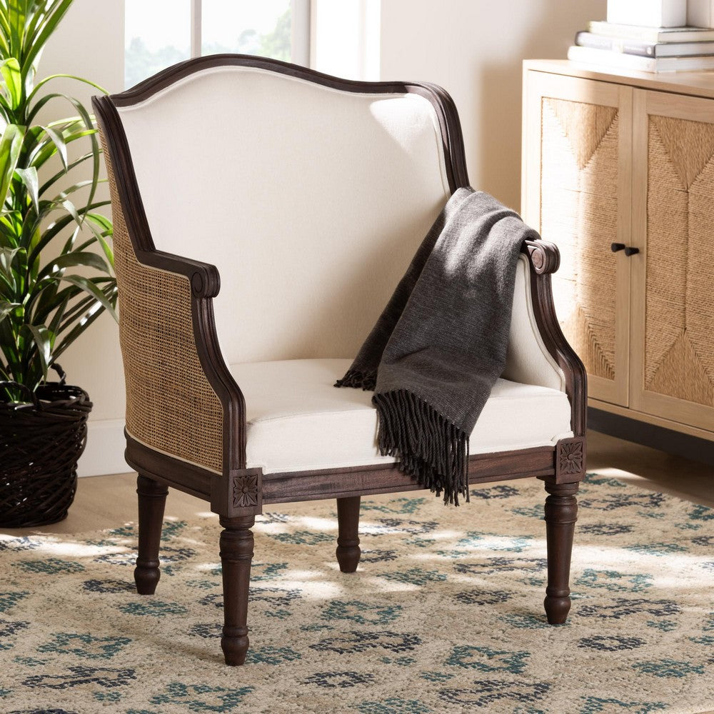 bali & pari - Ornella Chair in Beige/Dark Brown - SEA667-Dark wood-NAT03/White-F00 view 8