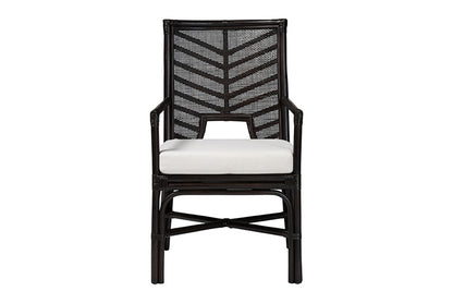 bali & pari - Oscar Dining Chair - Oscar-Rattan/Coffee Bean-Cushion-DC view 2