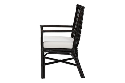 bali & pari - Oscar Dining Chair - Oscar-Rattan/Coffee Bean-Cushion-DC view 3