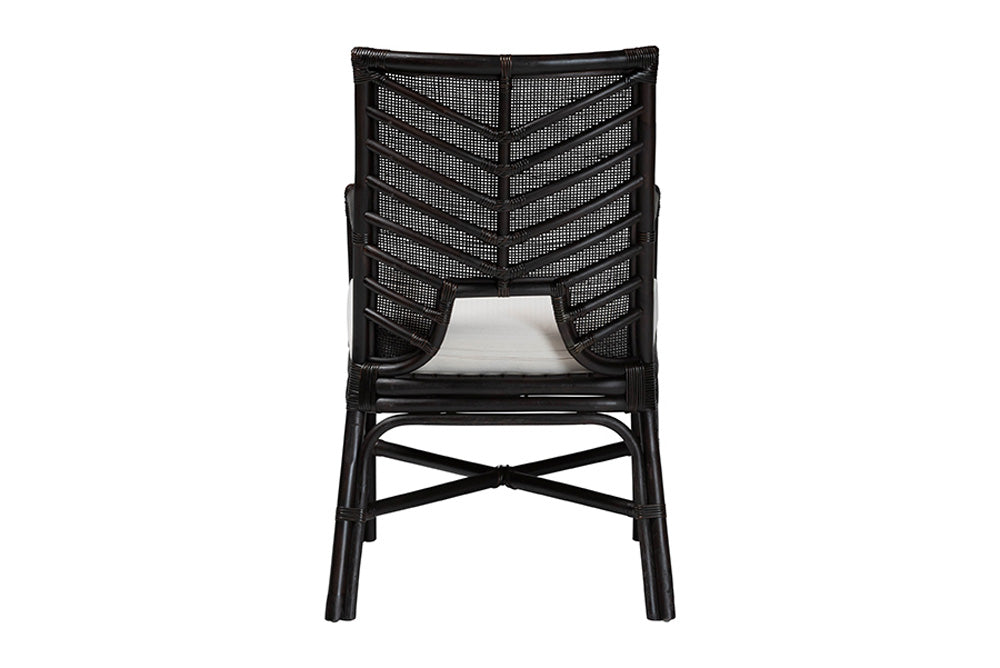bali & pari - Oscar Dining Chair - Oscar-Rattan/Coffee Bean-Cushion-DC view 4