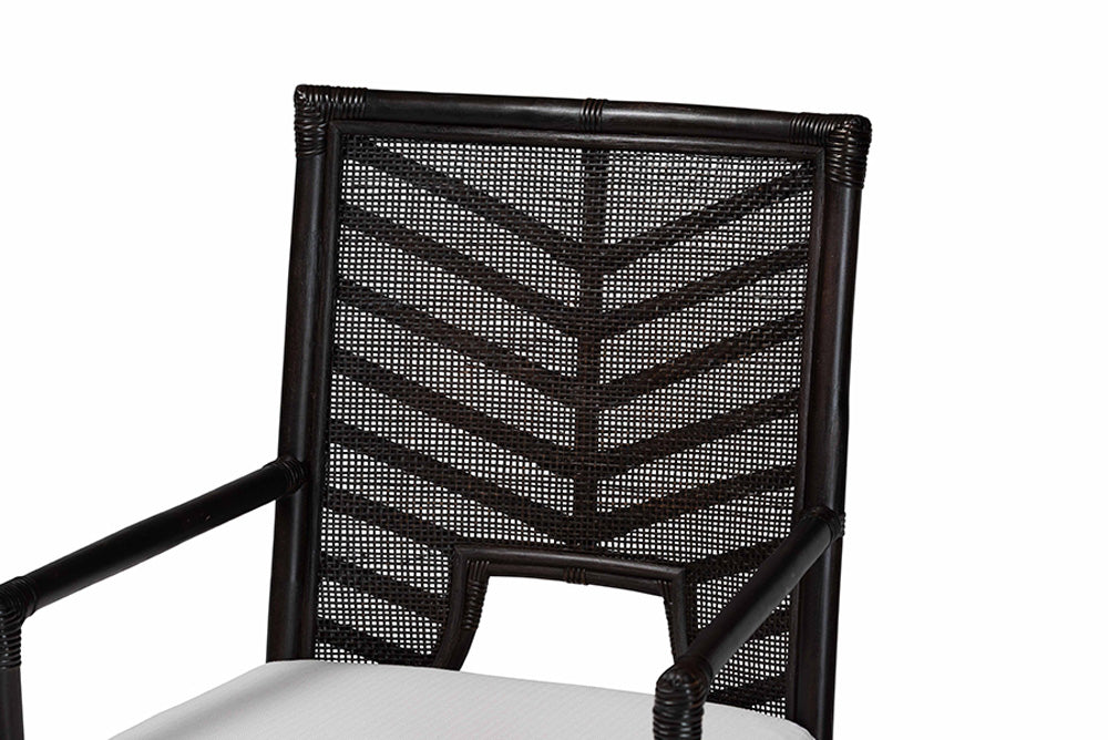bali & pari - Oscar Dining Chair - Oscar-Rattan/Coffee Bean-Cushion-DC view 6