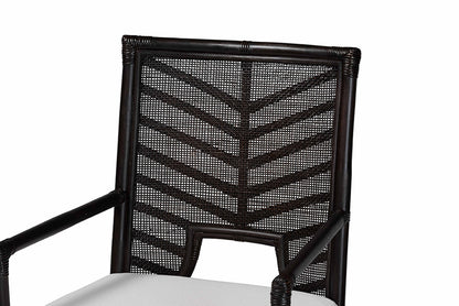 bali & pari - Oscar Dining Chair - Oscar-Rattan/Coffee Bean-Cushion-DC view 6