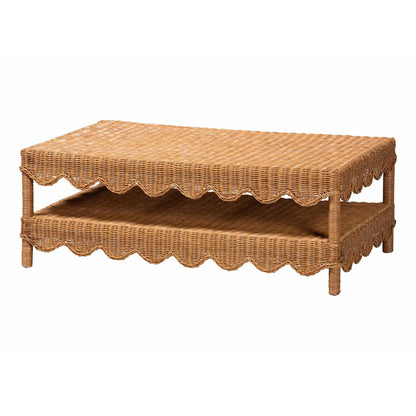 bali & pari - Oteria Coffee Table in Light Honey - Palm Short-Light Honey Rattan-CT view 1