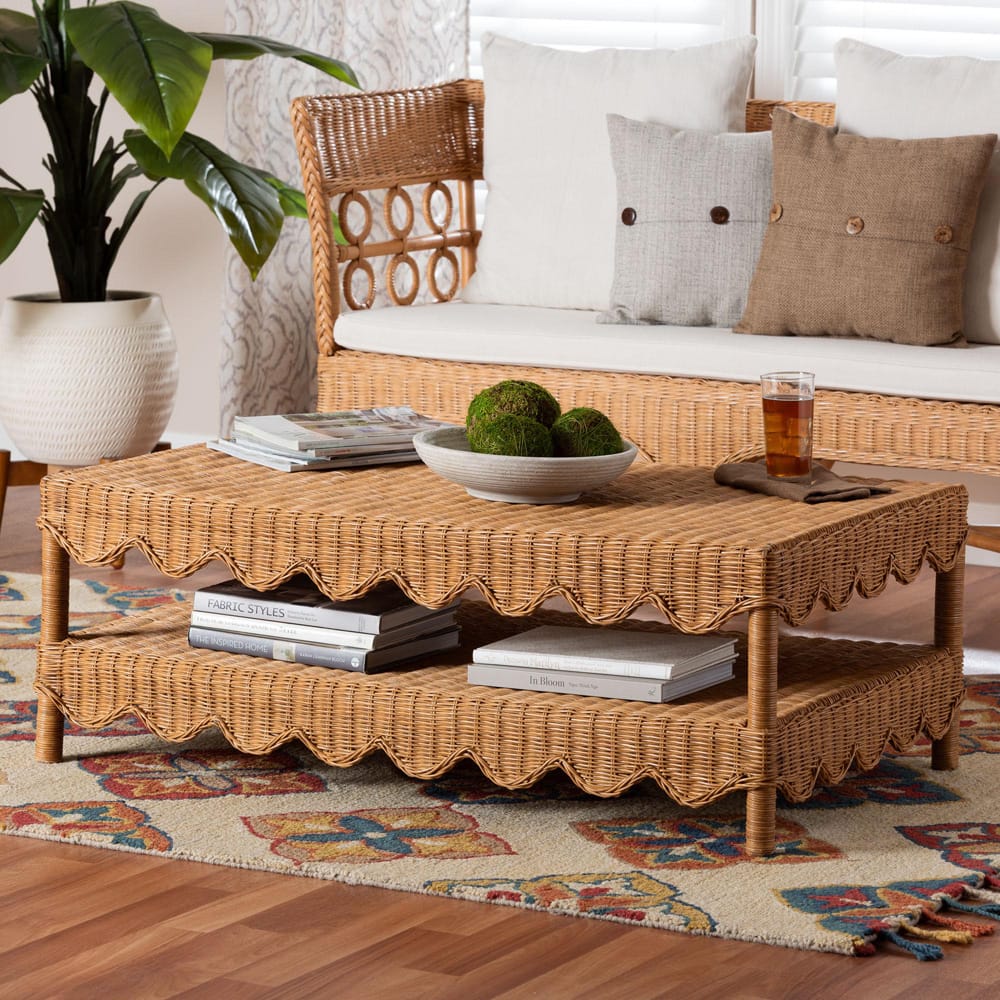 bali & pari - Oteria Coffee Table in Light Honey - Palm Short-Light Honey Rattan-CT view 6